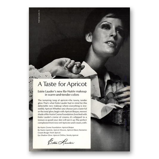 1969 Estee Lauder Taste for Apricot Vintage Magazine Print Ad