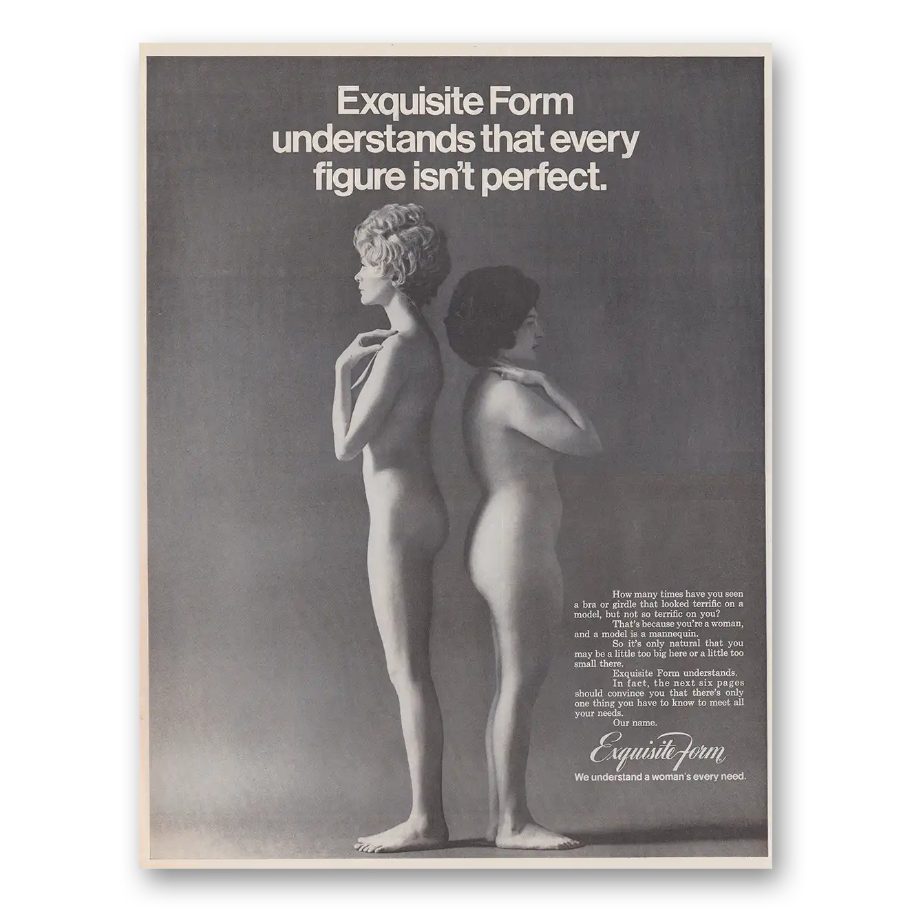 1969 Exquisite Form Understands That Every Figure Isn't Perfect 7 Pages Vintage Magazine Print Ad