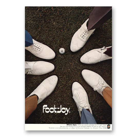 1969 Foot Joy Shoes White Joys Vintage Magazine Print Ad