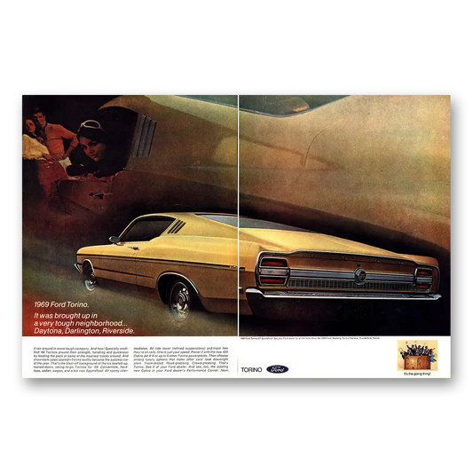 1968 Ford Torino Very Tough Neighborhood Dayton Darlington Vintage Magazine Print Ad