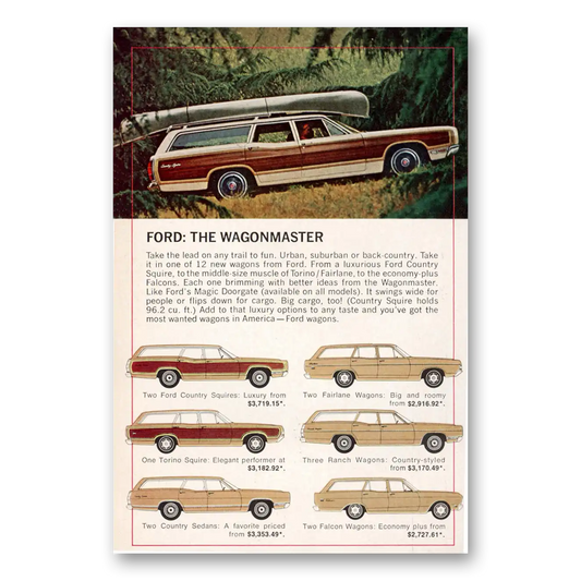 1969 Ford Wagons Wagonmaster Vintage Magazine Print Ad