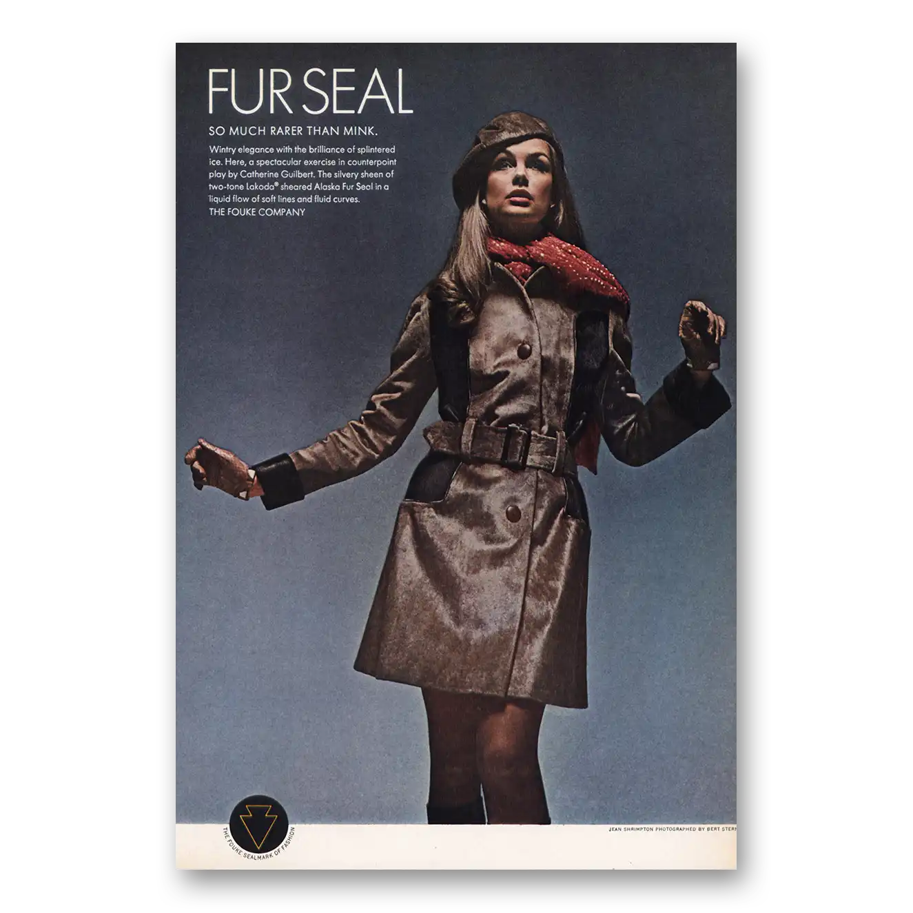 1969 Fouke Fur Seal So Much Rarer Than Mink Vintage Magazine Print Ad