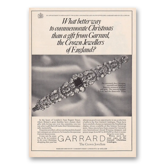 1969 Garrard Jewellers Crown Jewellers of England Vintage Magazine Print Ad