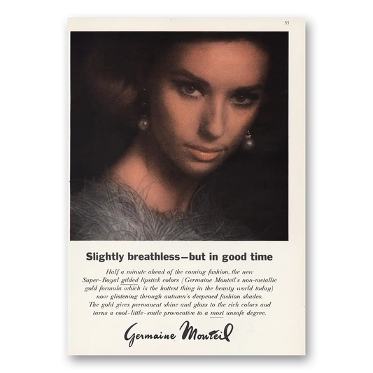 1969 Germaine Monteil Slightly Breathless Vintage Magazine Print Ad