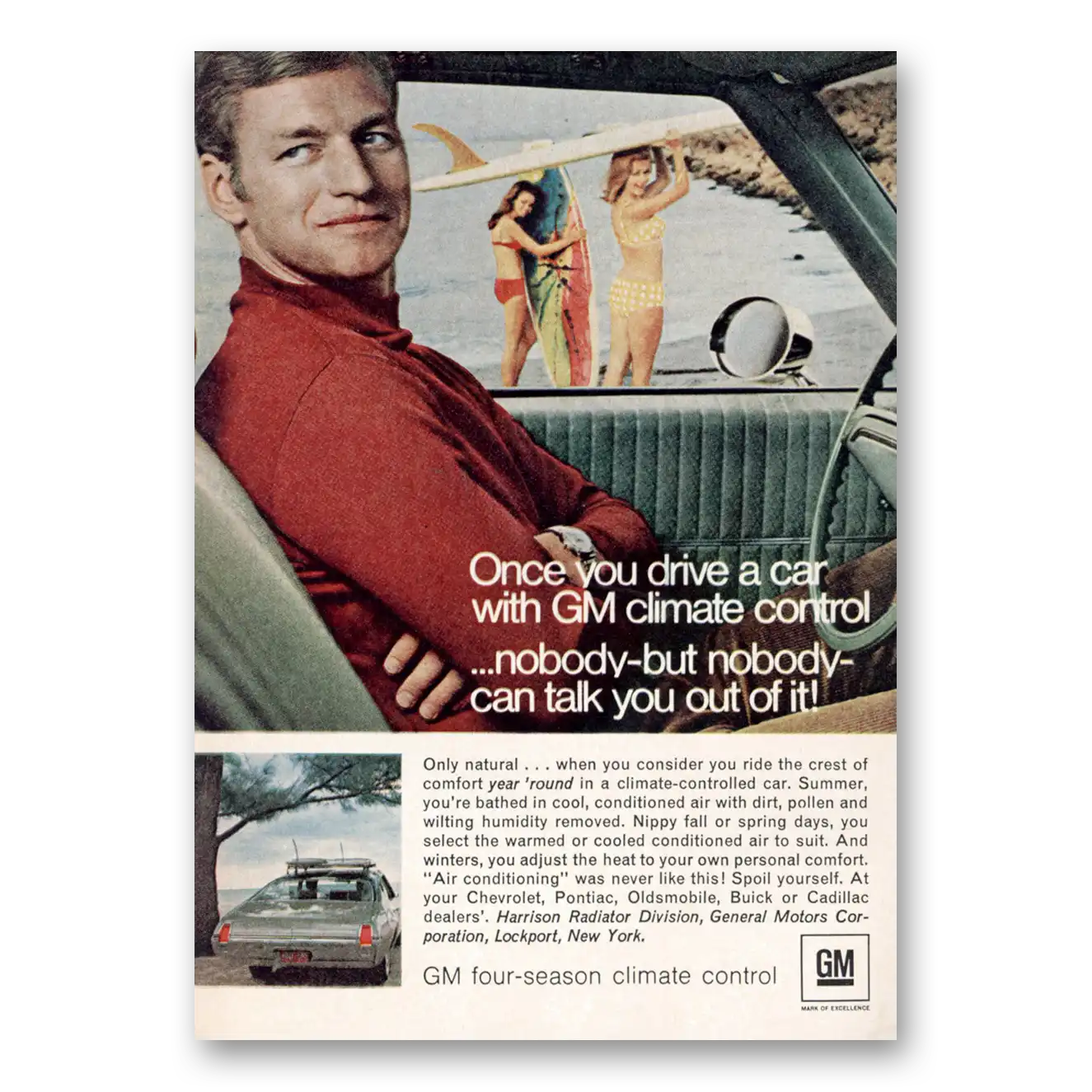 1969 GM Four Season Climate Control Once You Drive a Car Vintage Magazine Print Ad