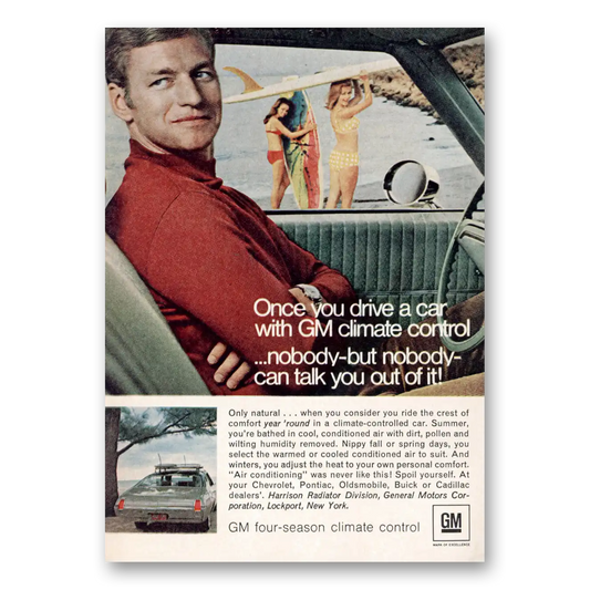 1969 GM Four Season Climate Control Once You Drive a Car Vintage Magazine Print Ad