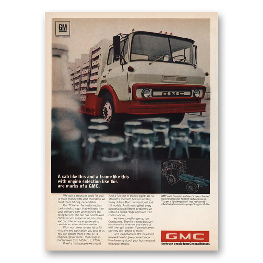 1969 GMC Trucks Cab Like This Frame Like This Vintage Magazine Print Ad