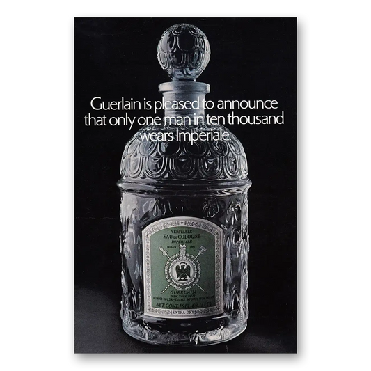 1969 Imperiale Cologne Only One Man In Ten Thousand Vintage Magazine Print Ad