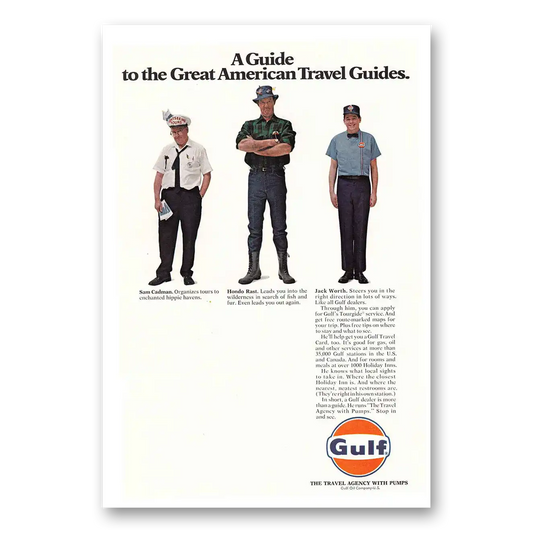 1969 Gulf Oil Great American Travel Guides Vintage Magazine Print Ad