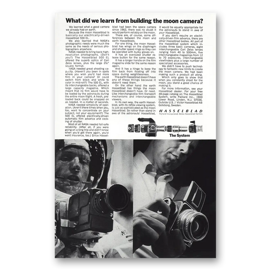 1969 Hasselblad What Did We Learn From Building Moon Camera Vintage Magazine Print Ad