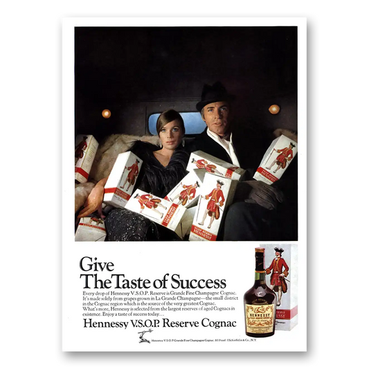 1969 Hennessy Cognac Taste of Success Vintage Magazine Print Ad