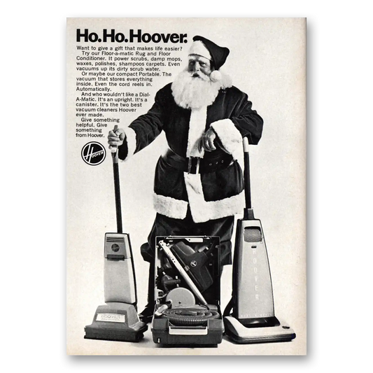 1969 Hoover Vacuum Ho Ho Hoover Vintage Magazine Print Ad