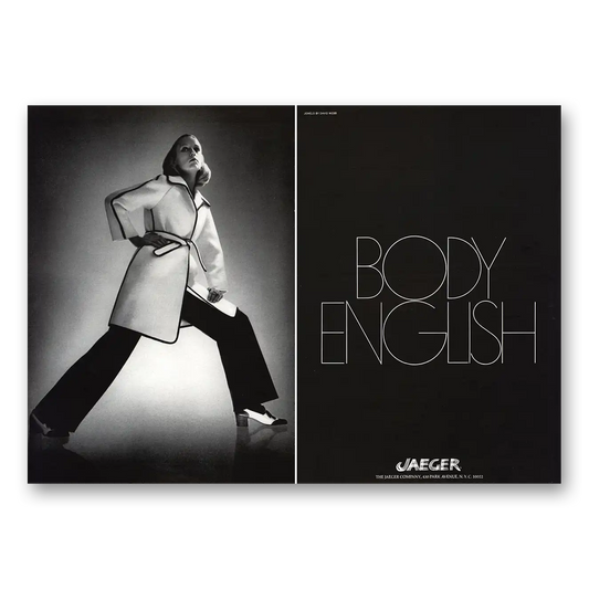 1969 Jaeger Body English Vintage Magazine Print Ad