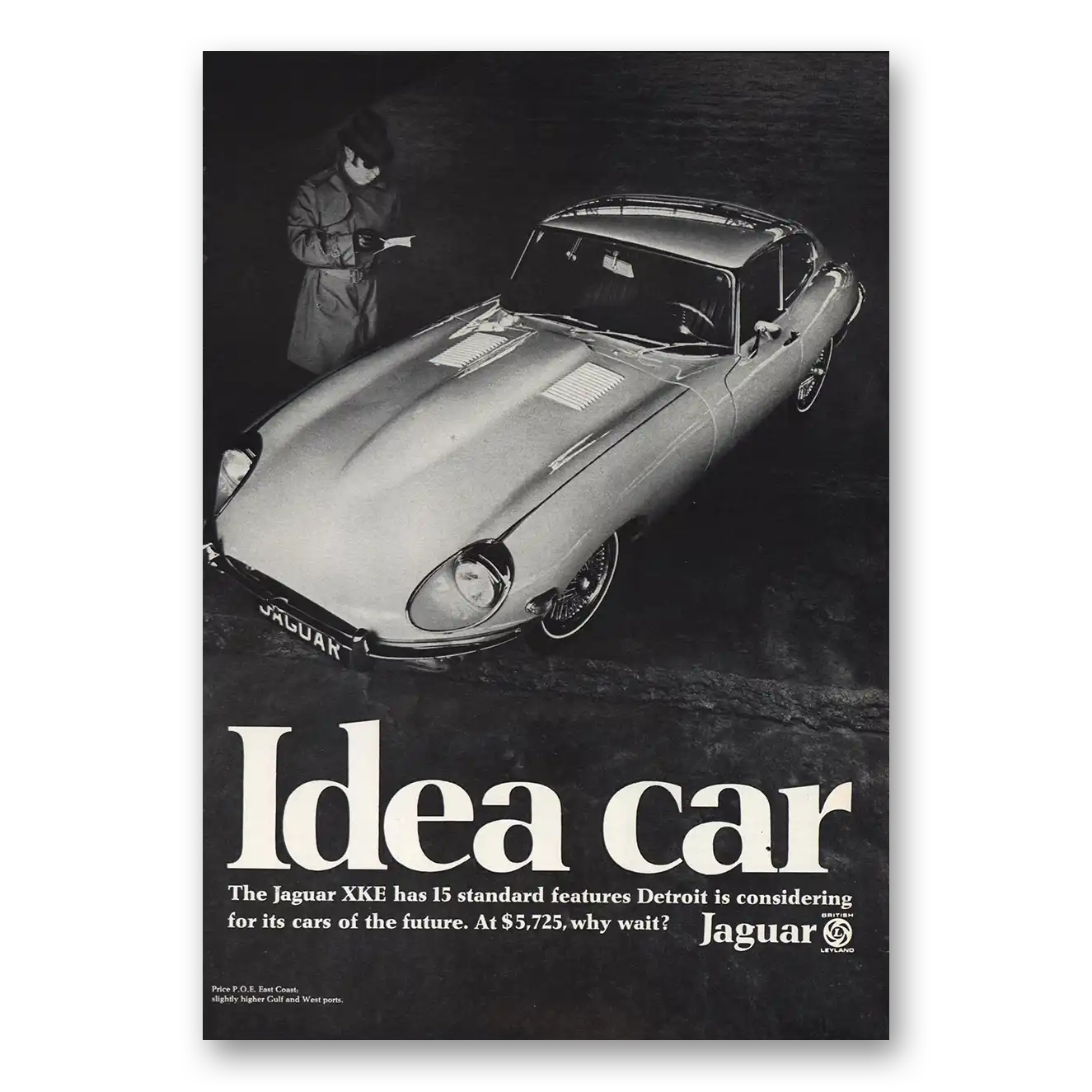 1969 Jaguar Idea Car Vintage Magazine Print Ad