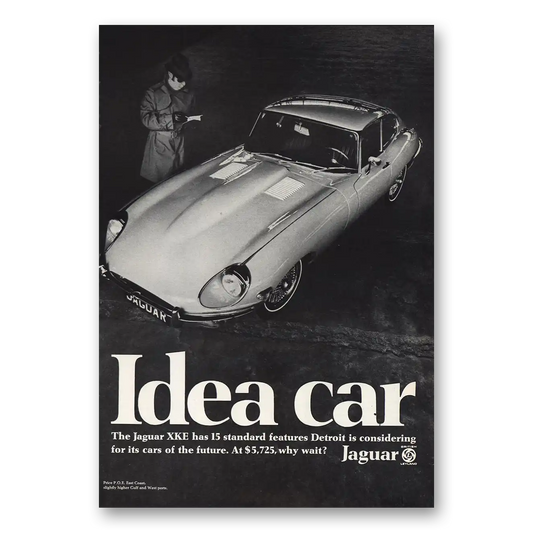 1969 Jaguar Idea Car Vintage Magazine Print Ad