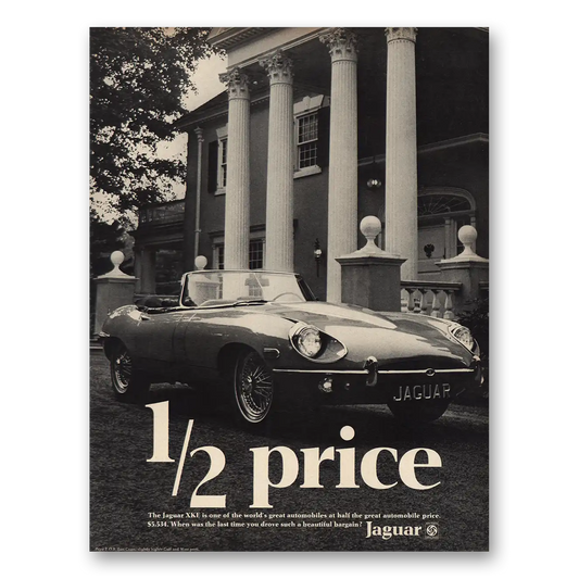 1969 Jaguar Half Price Vintage Magazine Print Ad