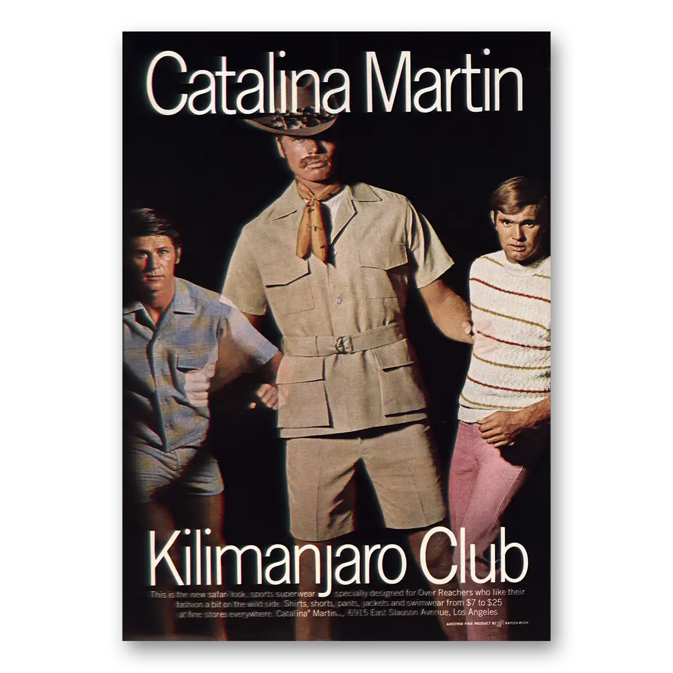 1969 Catalina Martin Kilimanjaro Club Vintage Magazine Print Ad