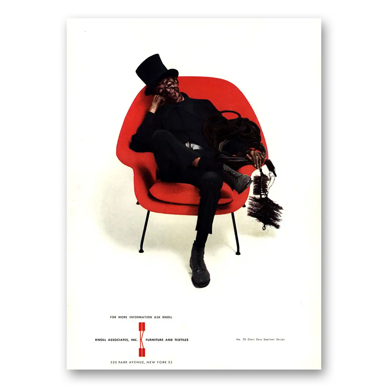 1969 Knoll Chimney Sweep Vintage Magazine Print Ad