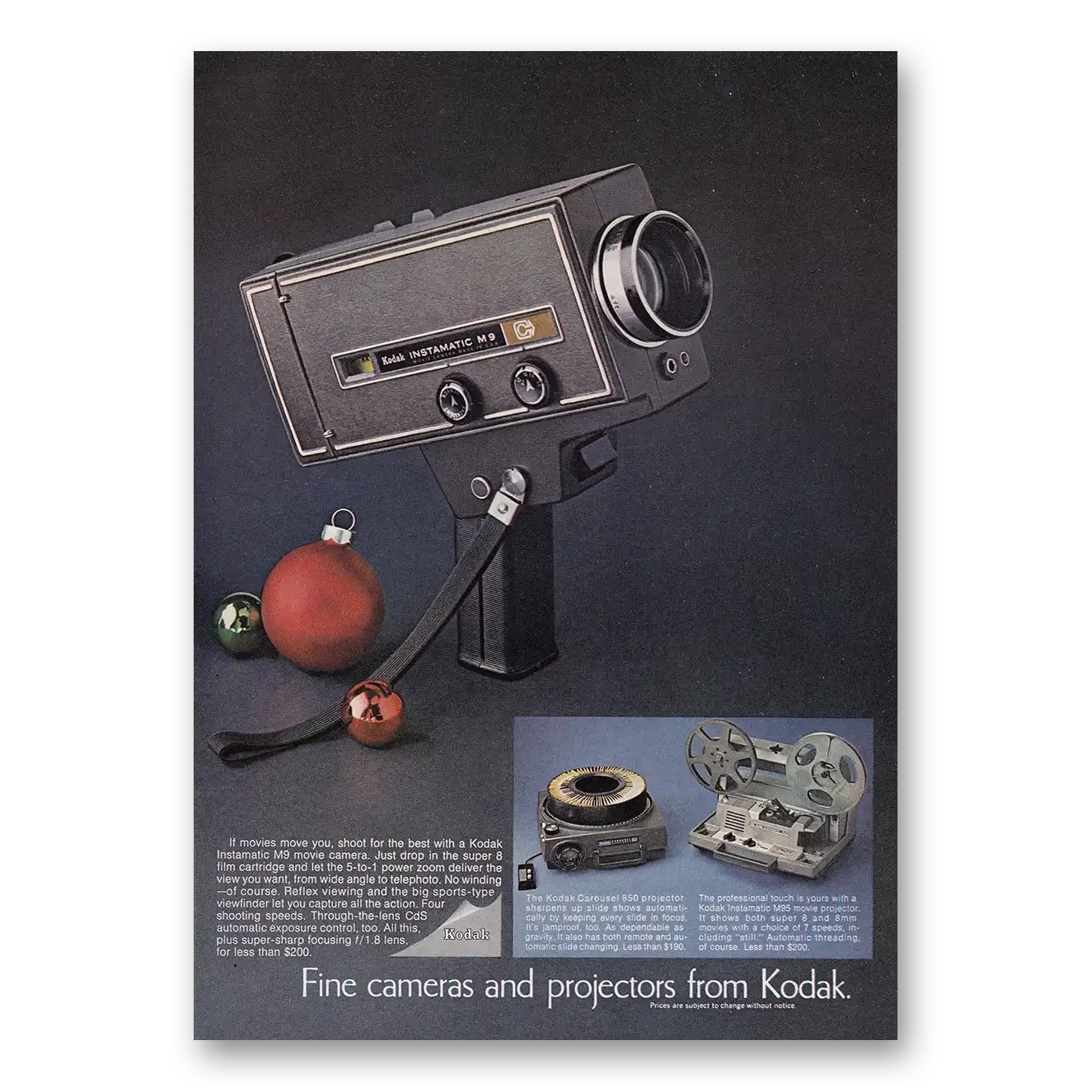 1969 Kodak Movie Camera Movies Move You Vintage Magazine Print Ad