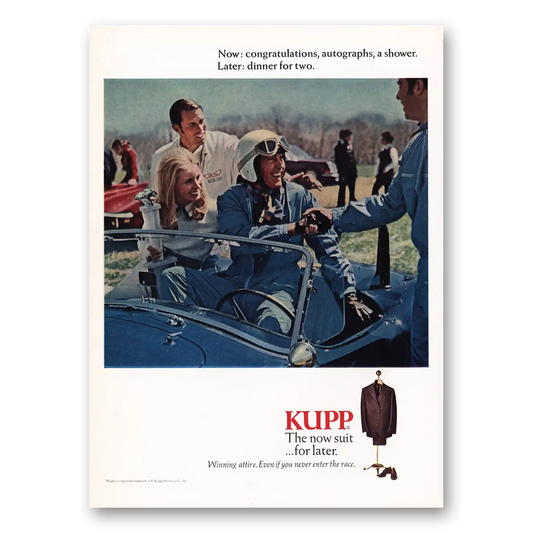 1969 Kuppenheimer Clothes Kupp Congratulations Autographs Shower Vintage Magazine Print Ad