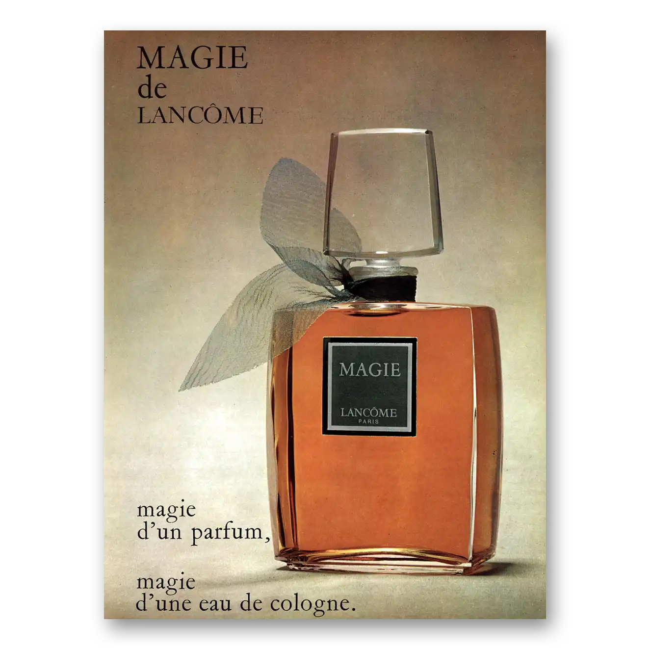 1969 Magie Parfum Magie de Lancome Vintage Magazine Print Ad