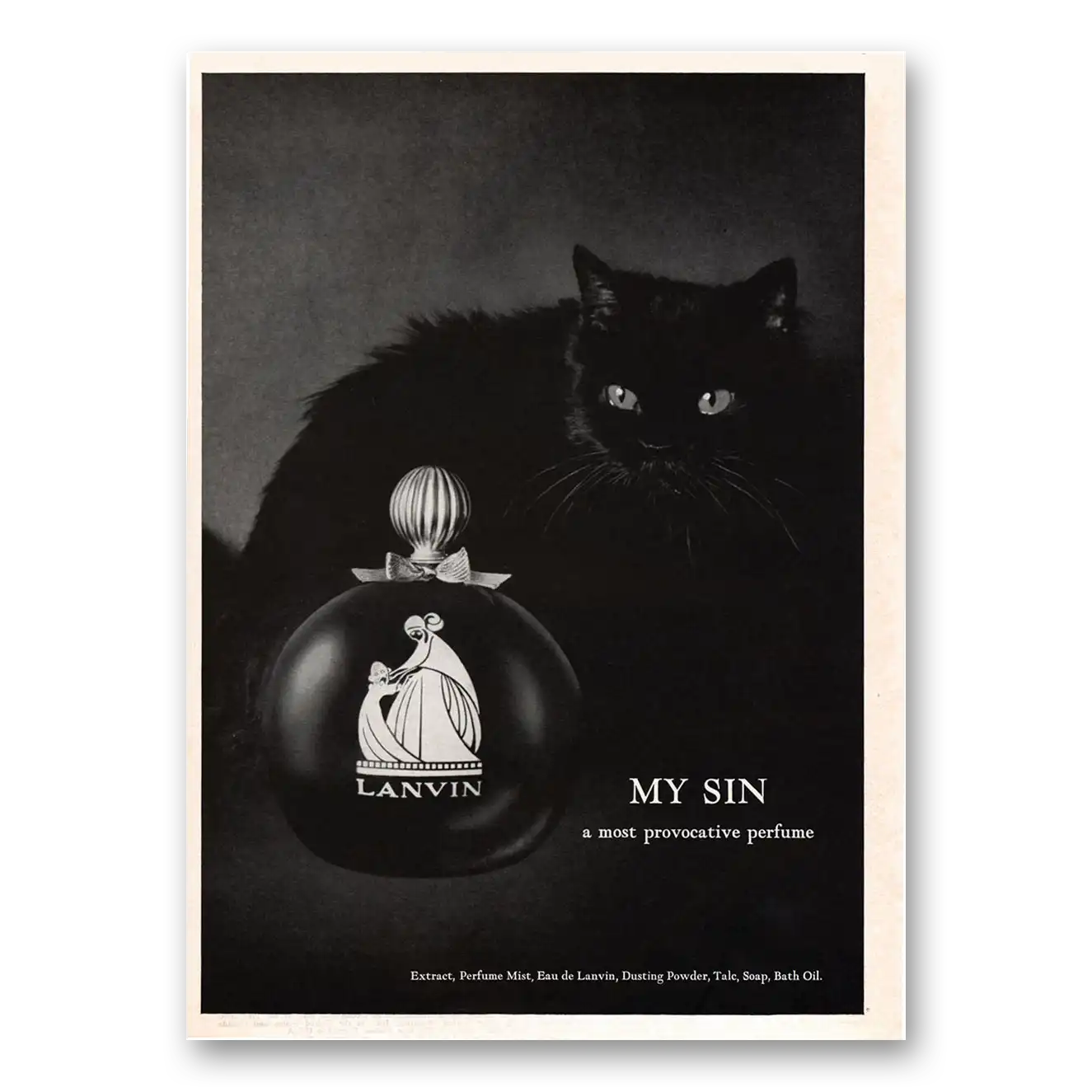 1969 My Sin Perfume My Sin Provacative Perfume Vintage Magazine Print Ad