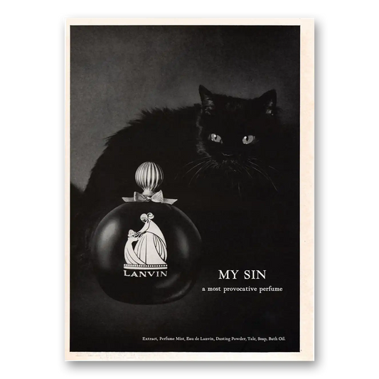 1969 My Sin Perfume My Sin Provacative Perfume Vintage Magazine Print Ad