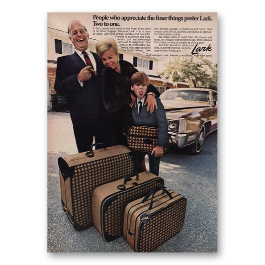 1969 Lark Luggage People Who Appreciate the Finer Things Vintage Magazine Print Ad