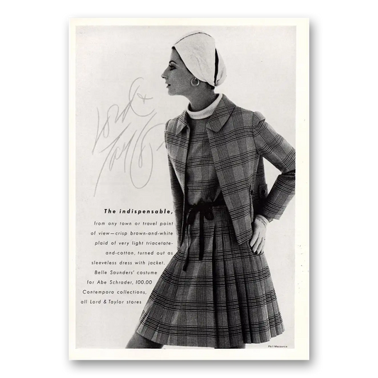 1969 Lord & Taylor Indispensable Belle Saunders Vintage Magazine Print Ad