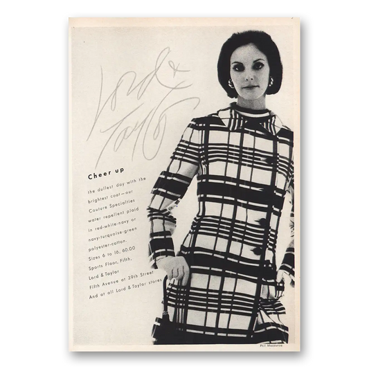 1969 Lord & Taylor Cheer Up Vintage Magazine Print Ad