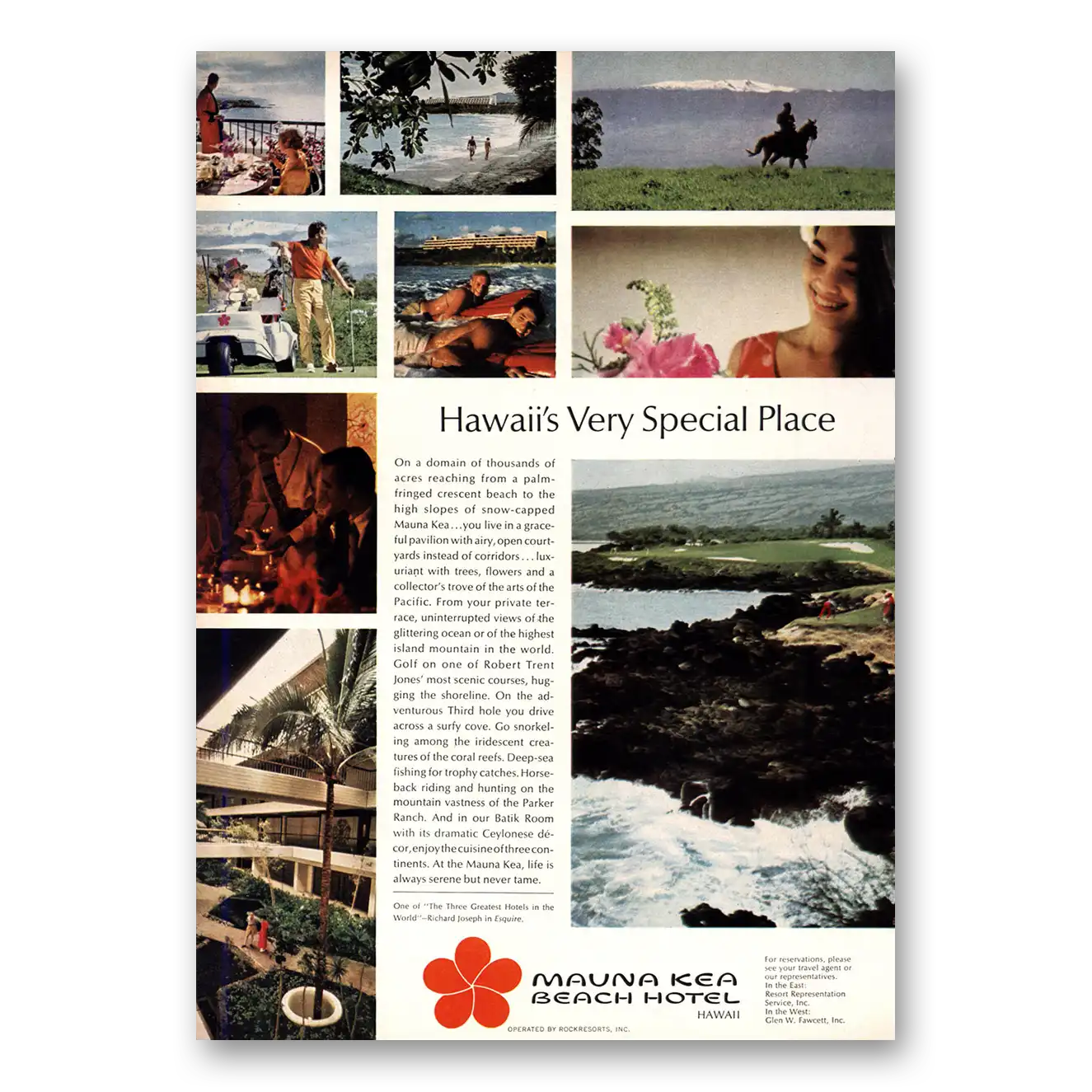 1969 Mauna Kea Beach Hotel Hawaiis Very Special Place Vintage Magazine Print Ad