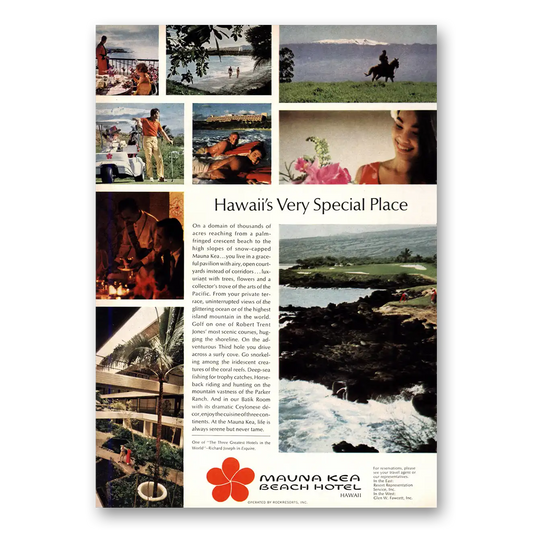 1969 Mauna Kea Beach Hotel Hawaiis Very Special Place Vintage Magazine Print Ad