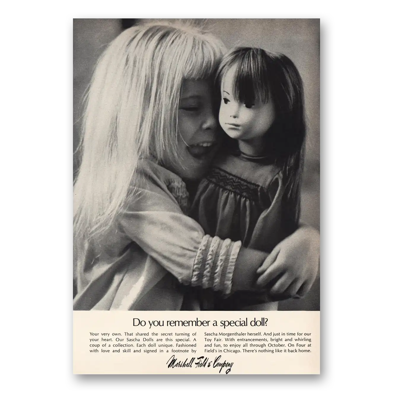 1969 Marshall Field Special Doll Vintage Magazine Print Ad