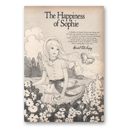 1969 Marshall Field Happiness of Sophie Vintage Magazine Print Ad