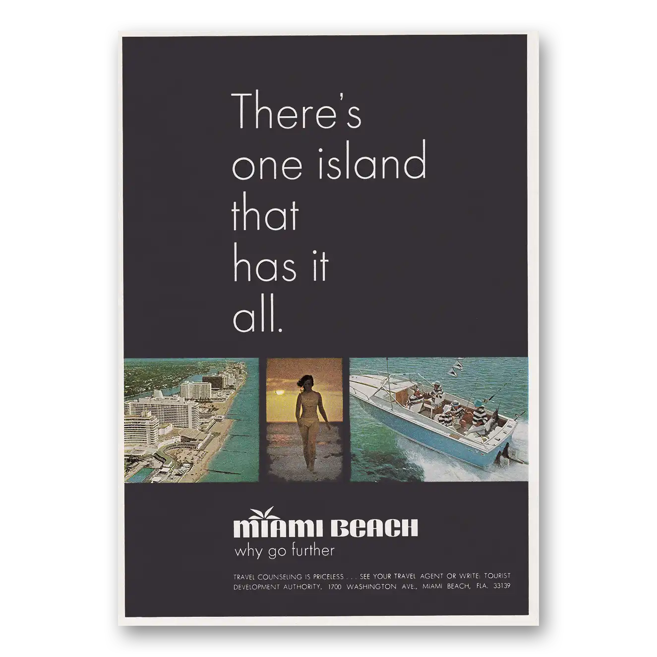 1969 Miami Beach Florida Theres One Island That Has It All Vintage Magazine Print Ad