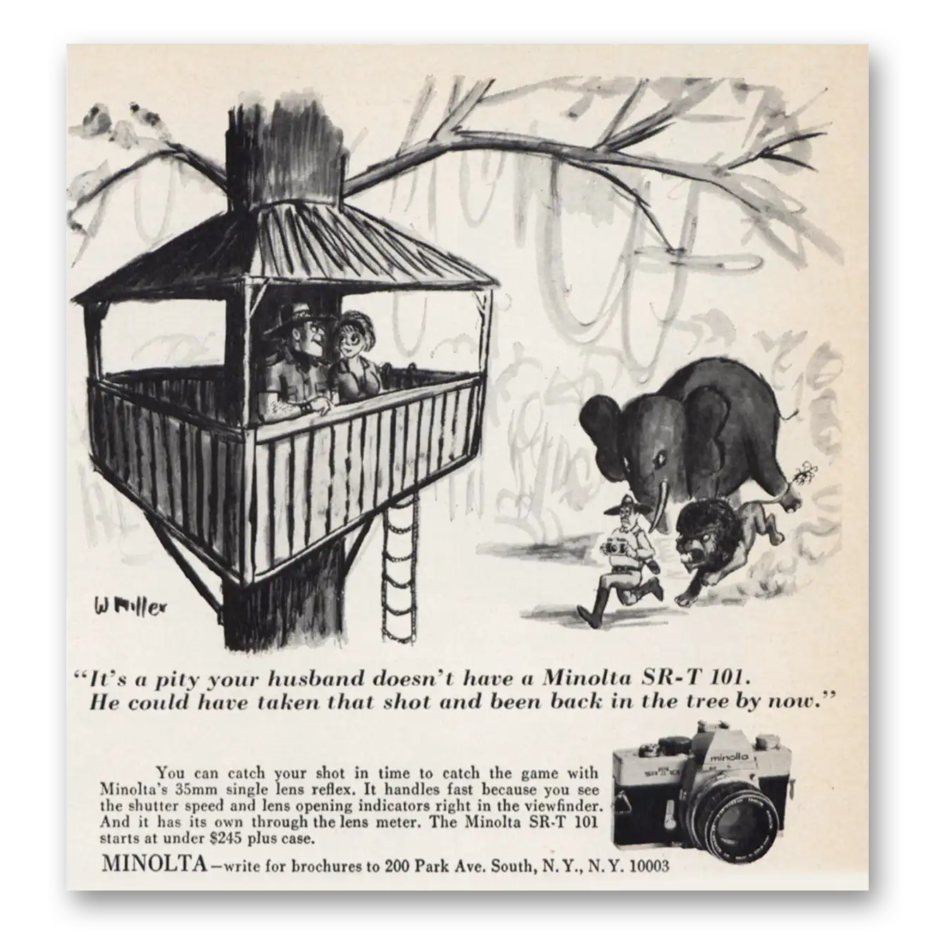 1969 Minolta Camera Back In the Tree By Now Vintage Magazine Print Ad