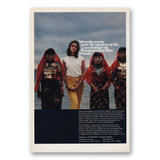 1969 Panama Solve the Mystery of the Cuna Indians Vintage Magazine Print Ad