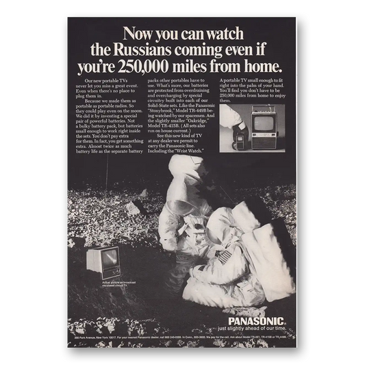 1969 Panasonic Television Now You Can Watch the Russians Coming Vintage Magazine Print Ad