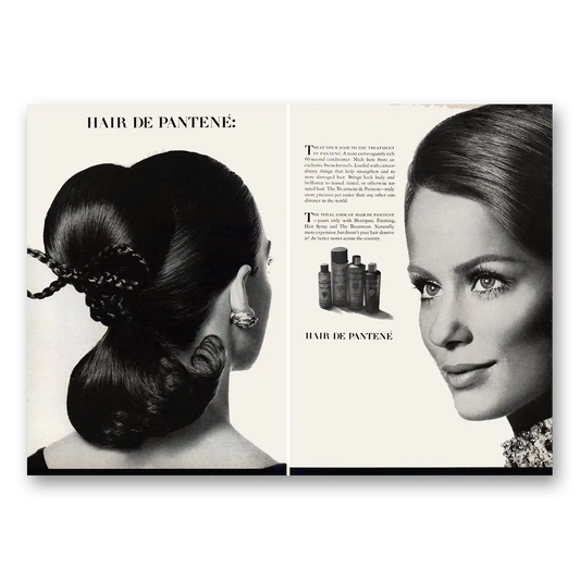 1969 Pantene Hair Care Treat Your Hair to the Treatment Vintage Magazine Print Ad