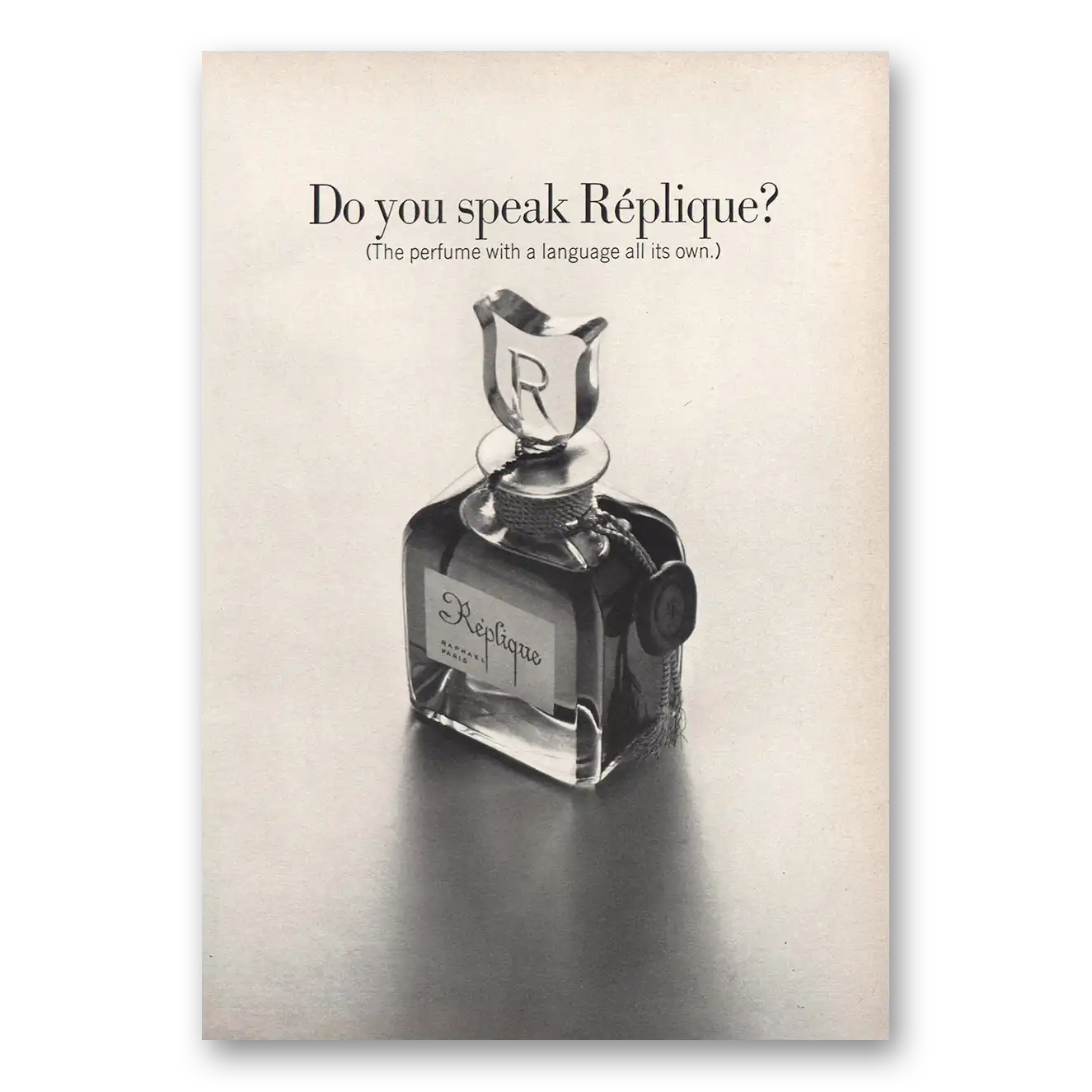 1969 Replique Perfume Raphael Do You Speak Replique Vintage Magazine Print Ad