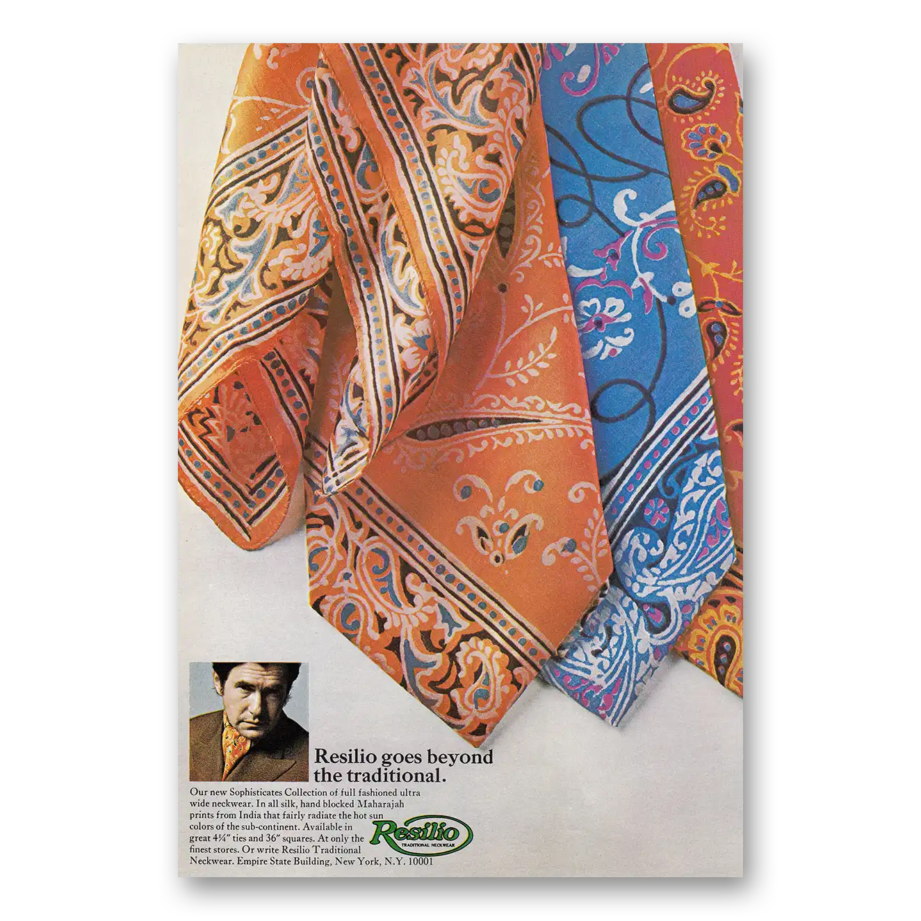 1969 Resilio Neckwear Goes Beyond the Traditional Vintage Magazine Print Ad