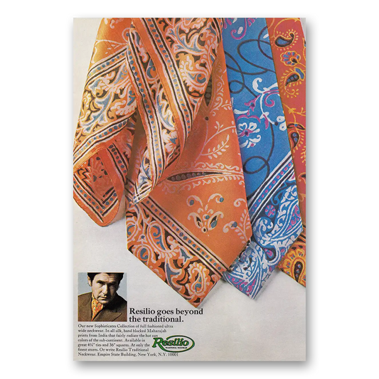 1969 Resilio Neckwear Goes Beyond the Traditional Vintage Magazine Print Ad