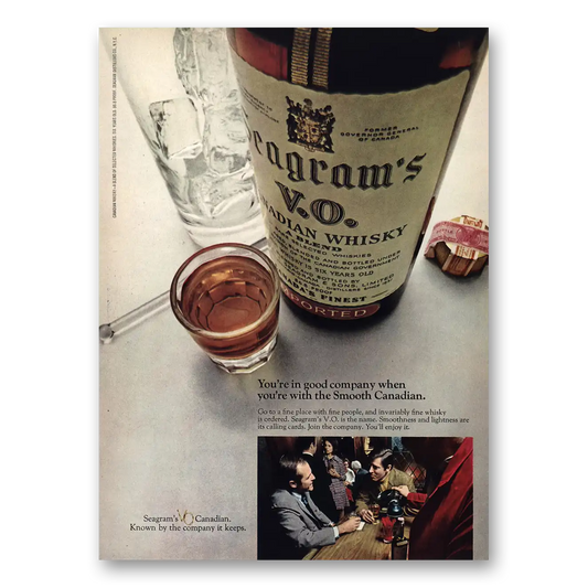 1969 Seagrams You're In Good Company Vintage Magazine Print Ad