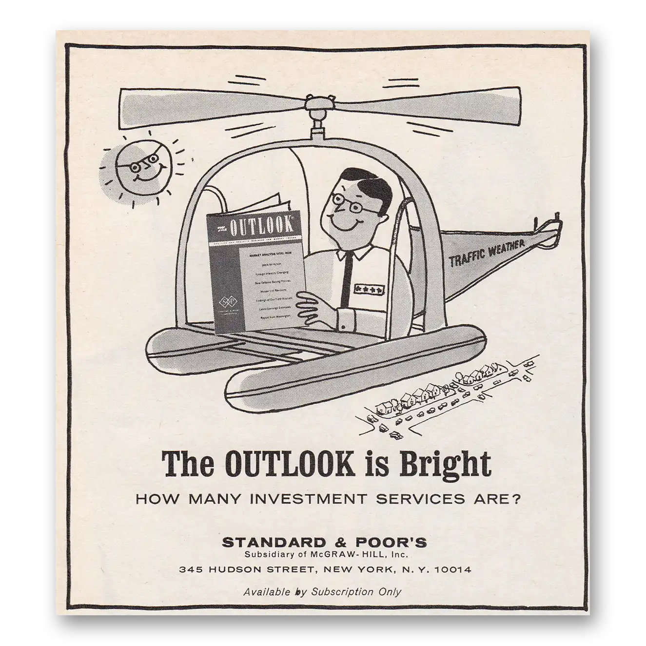 1969 Standard & Poors Outlook is Bright Vintage Magazine Print Ad