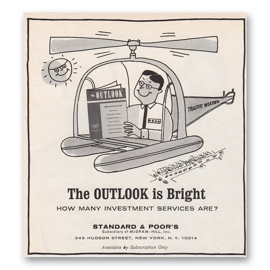 1969 Standard & Poors Outlook is Bright Vintage Magazine Print Ad