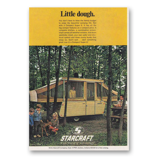 1969 Starcraft Campers Camper Little Dough Vintage Magazine Print Ad