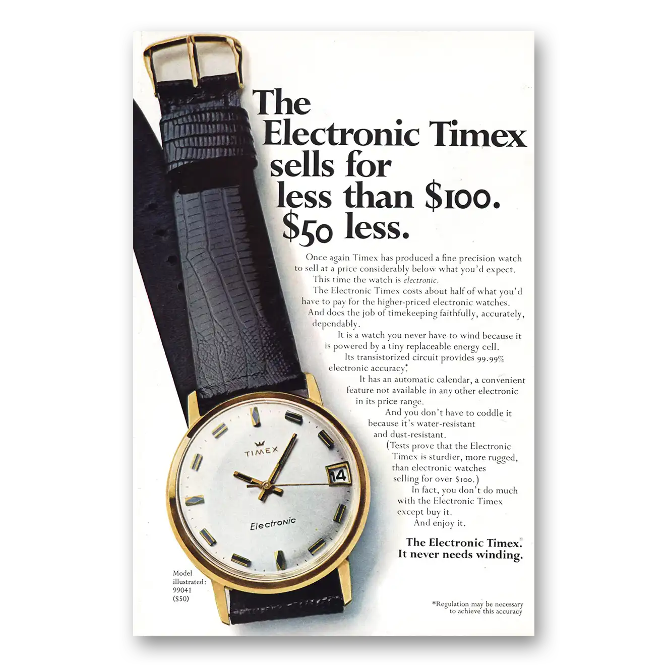 1969 Timex Watch Electronic Timex Vintage Magazine Print Ad