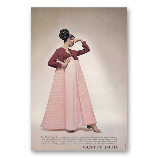 1969 Vanity Fair Fashion New Splendor Vintage Magazine Print Ad