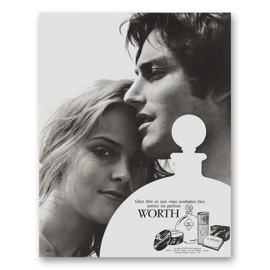 1969 Worth Perfume France Vintage Magazine Print Ad