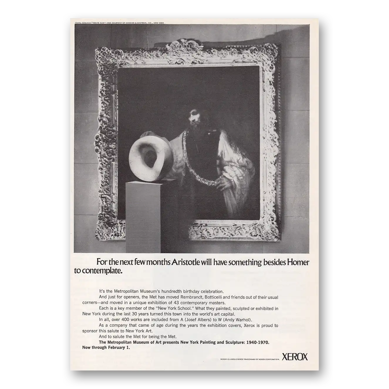 1969 Xerox Aristotle Will Have Something Besides Homer to Contemplate Vintage Magazine Print Ad